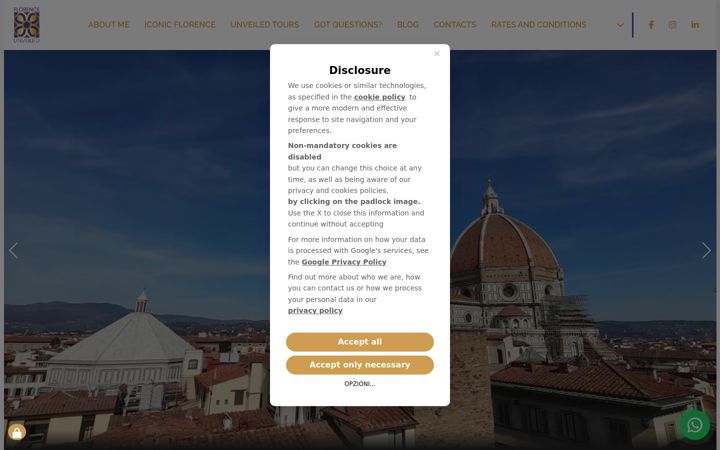 Skärmbild av florenceunveiled.com