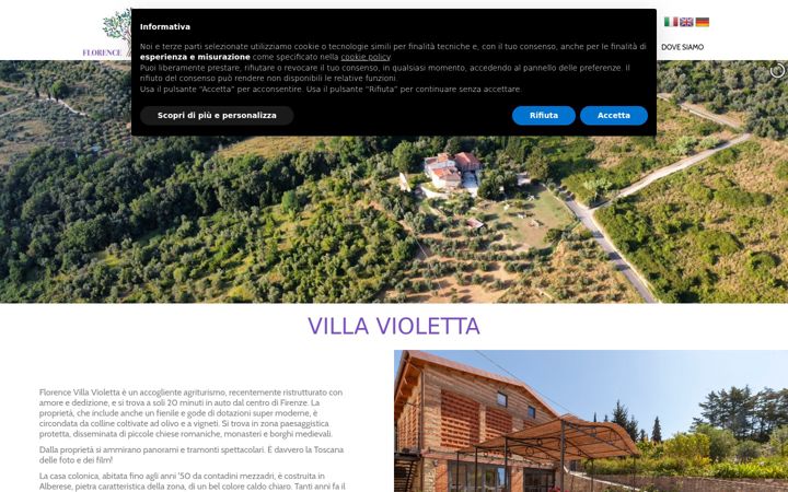 Ekrano kopija florencevillavioletta.it