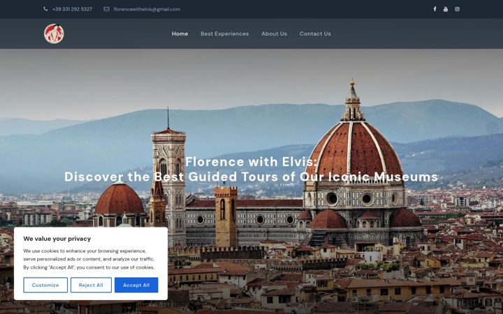 Screenshot of florencewithelvis.com