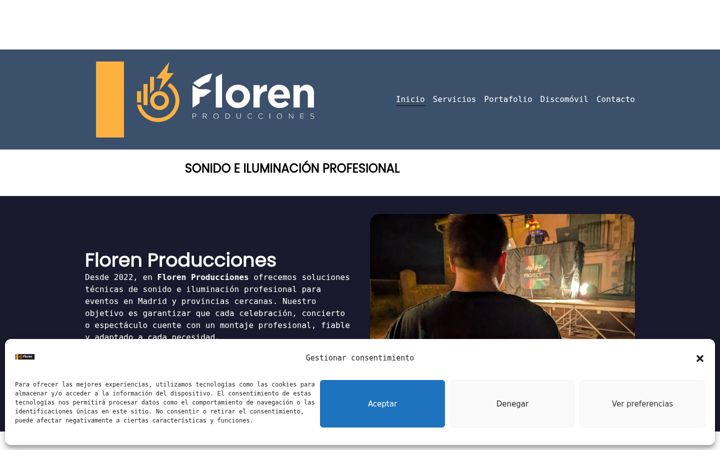 Screenshot of florenproducciones.com