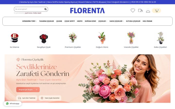 Screenshot of florentacicekcilik.com