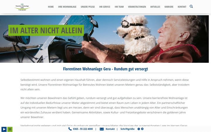 Screenshot ta' florentinen-wohnanlage.de