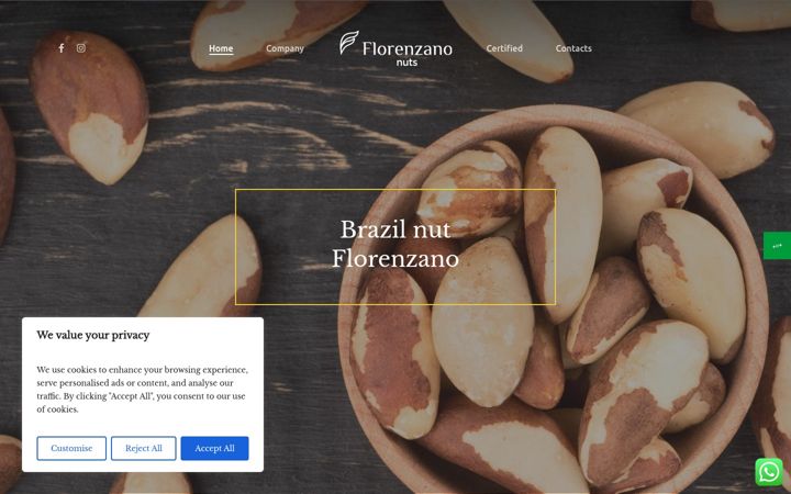 Screenshot of florenzanonuts.com
