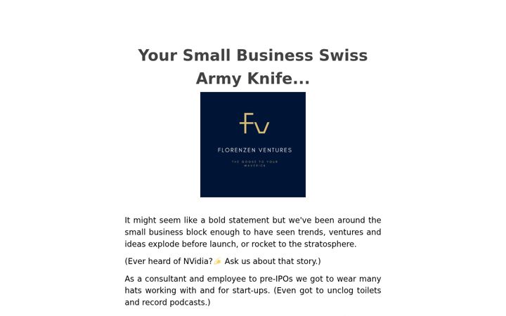 Screenshot of florenzenventures.com