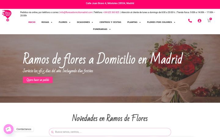 Screenshot of floresadomiciliomadrid.com