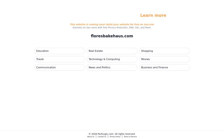 Screenshot of floresbakehaus.com