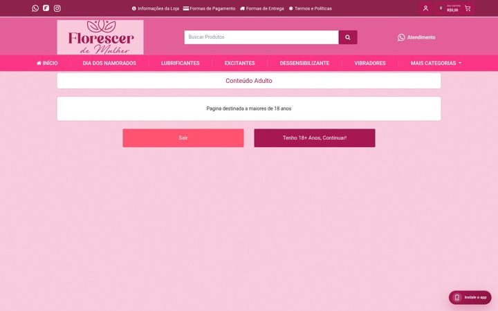 Екранна снимка на florescerdemulher.com.br