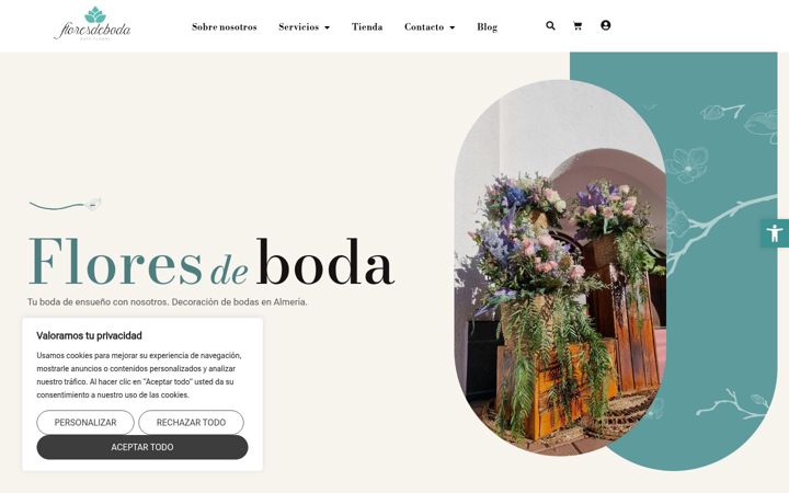 Screenshot stránky floresdeboda.net