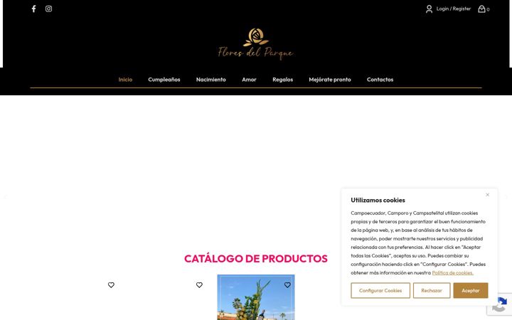 Screenshot of floresdelparque.com