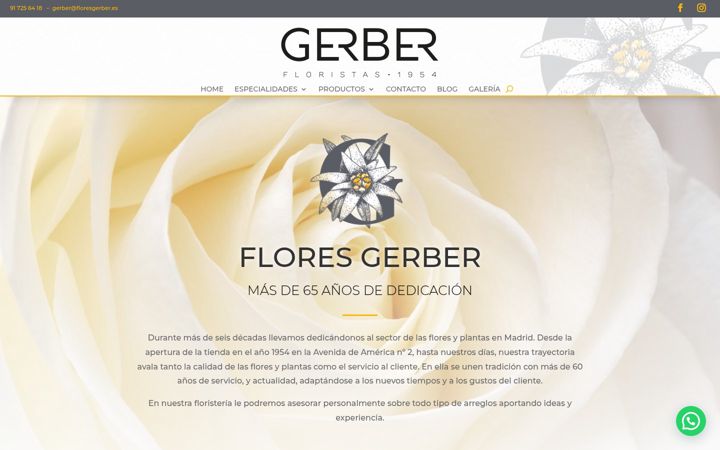 Screenshot ta' floresgerber.es