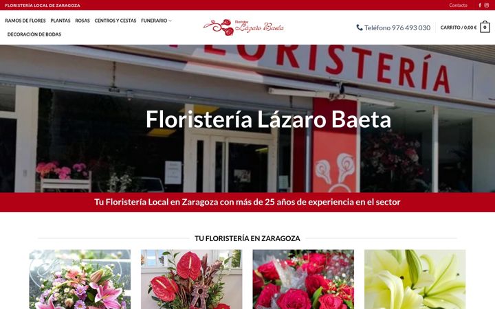 Screenshot of floreslazarobaeta.com
