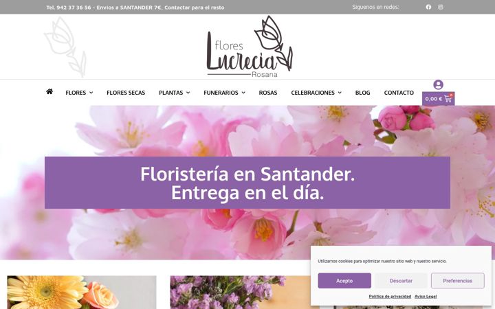 Screenshot of floreslucrecia.es