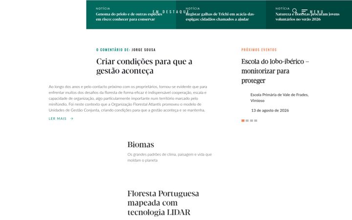 Screenshot of florestas.pt