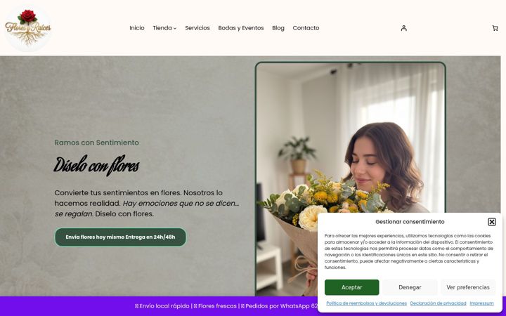 Screenshot of floresyraices.es