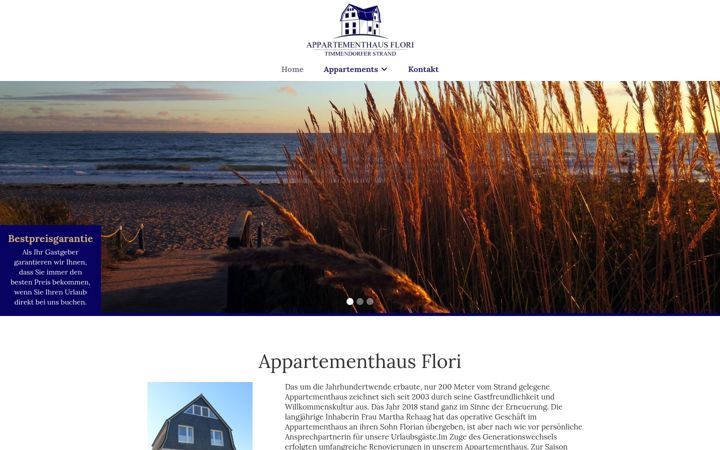 Screenshot of flori-timmendorf.de
