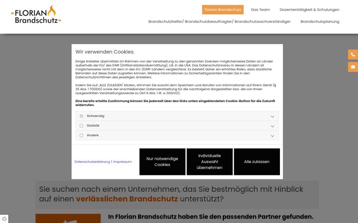 Screenshot of florian-brandschutz.de