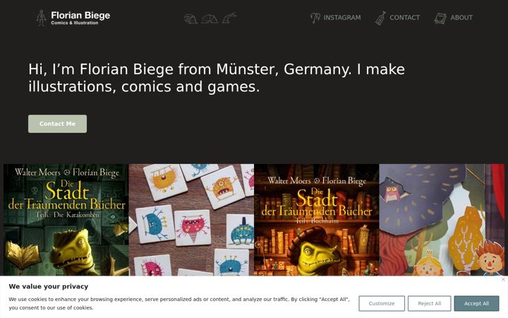 Screenshot of florianbiege.de
