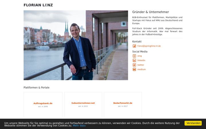 Captura de ecrã de florianlnz.de