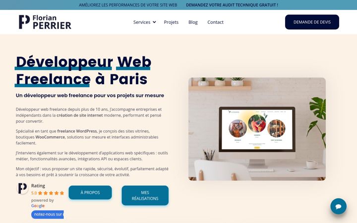 Screenshot of florianperrier.com