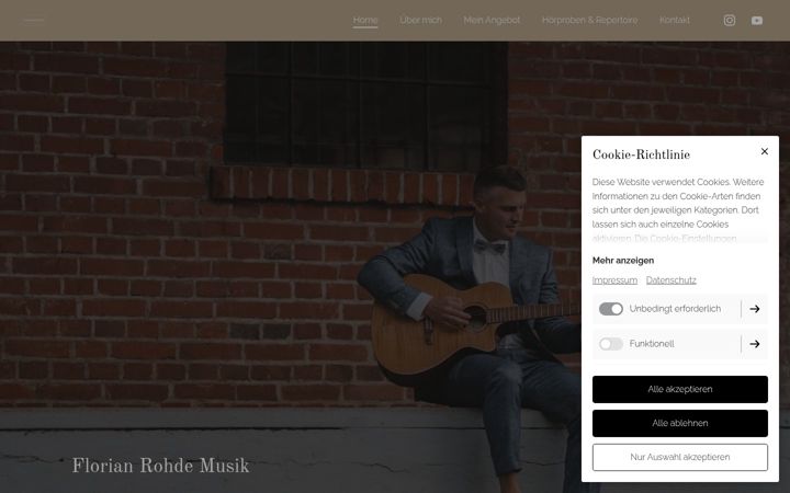 Captura de ecrã de florianrohdemusik.de