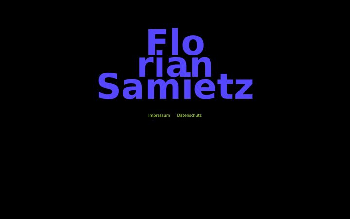 Captura de ecrã de floriansamietz.de