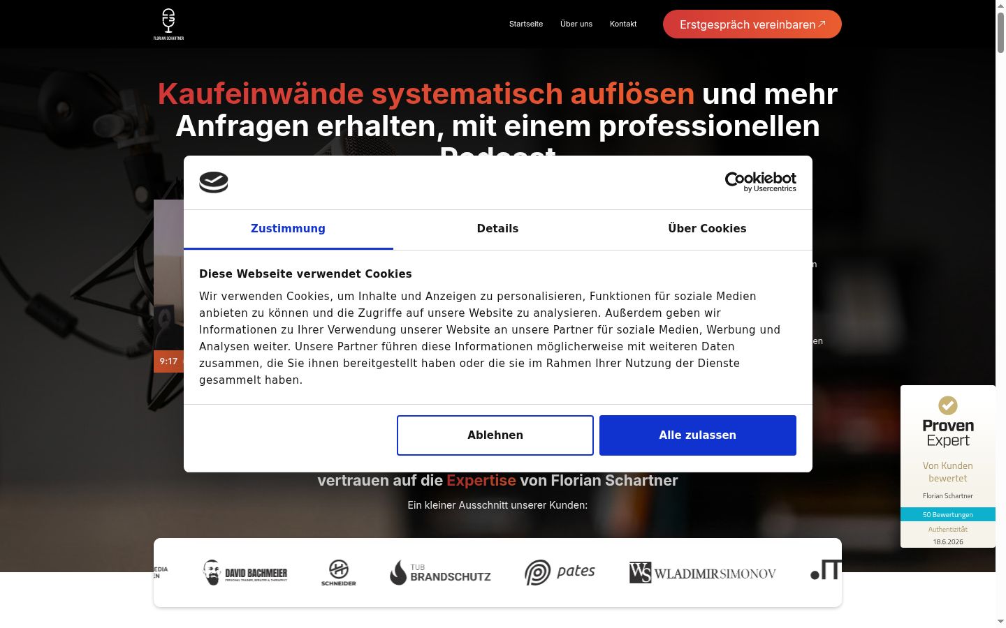Screenshot tal-banner tal-kunsens muri qabel kwalunkwe interazzjoni