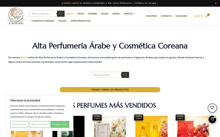 Screenshot of floriaromes.com
