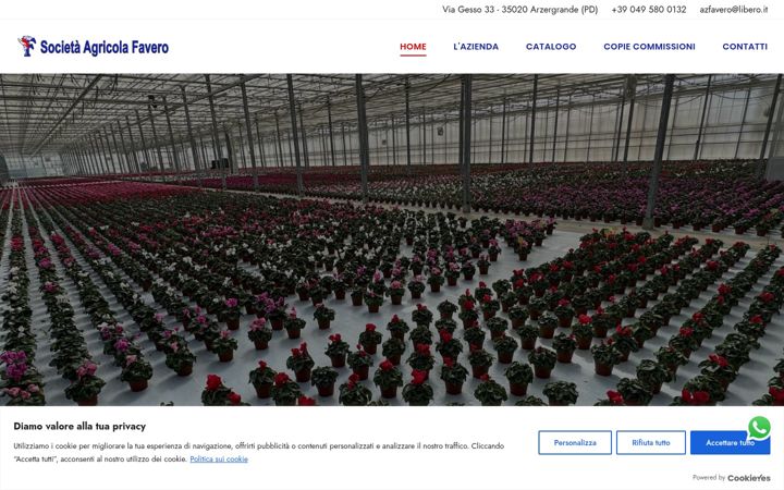 Screenshot of floricolturafavero.com