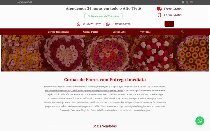 Screenshot of floriculturafenix24horas.com.br