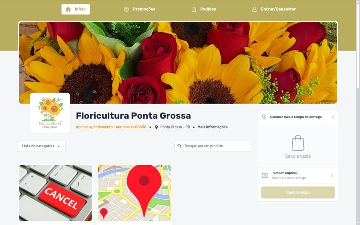 Screenshot von floriculturapontagrossa.com.br