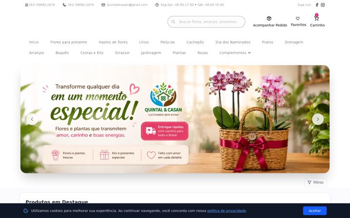 Екранна снимка на floriculturaquintal.com.br
