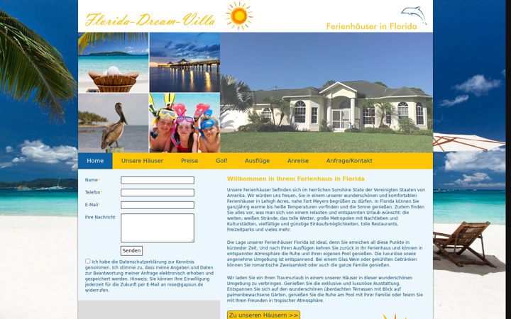 Screenshot of florida-dream-villa.de