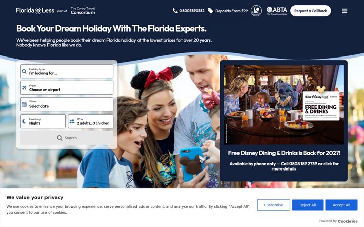 Screenshot of florida4less.co.uk
