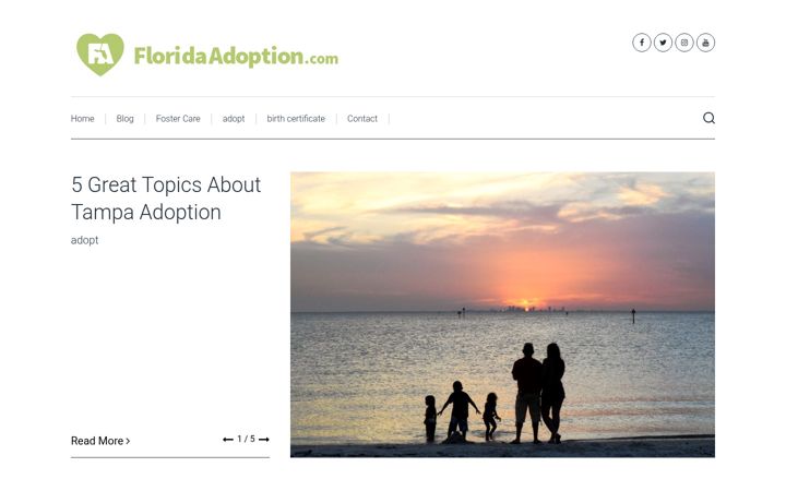 Screenshot of floridaadoption.com