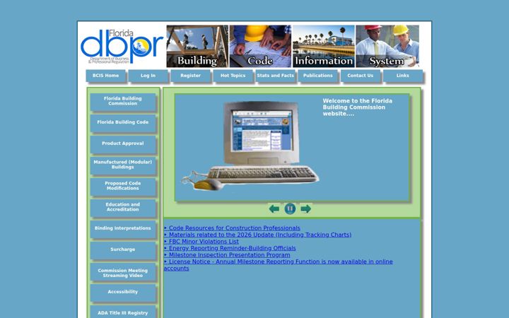 Screenshot of floridabuilding.org
