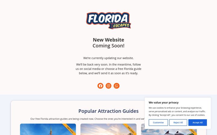 Screenshot of floridaescapes.co.uk