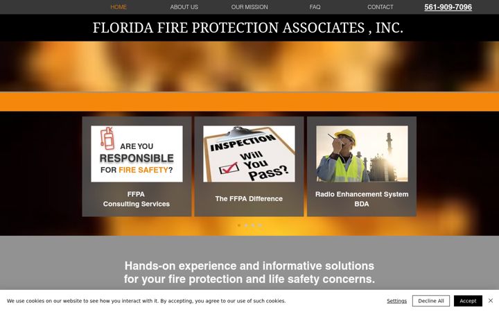 Screenshot of floridafireprotection.org