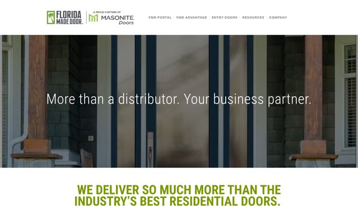 Screenshot of floridamadedoor.com