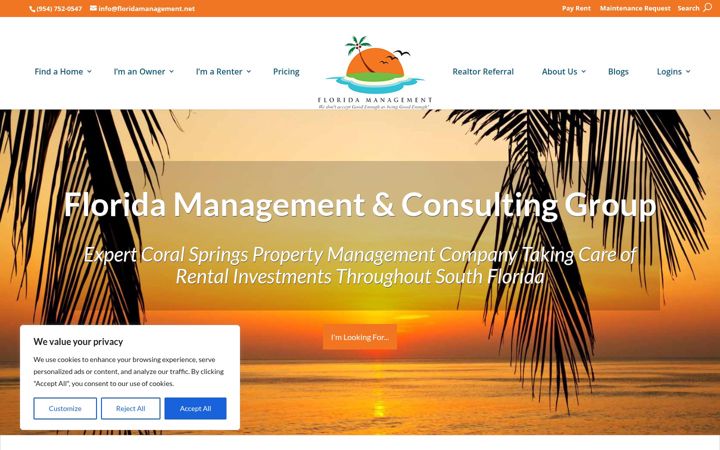 Screenshot of floridamanagement.net
