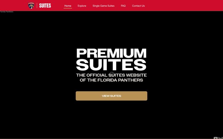 Screenshot of floridapantherssuites.com