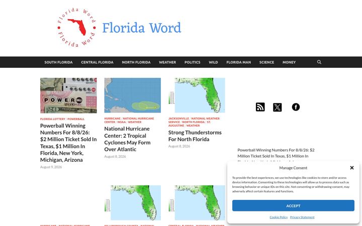 Screenshot of floridaword.com