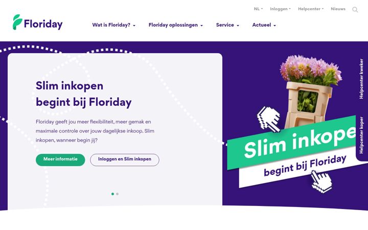 Screenshot of floriday.io