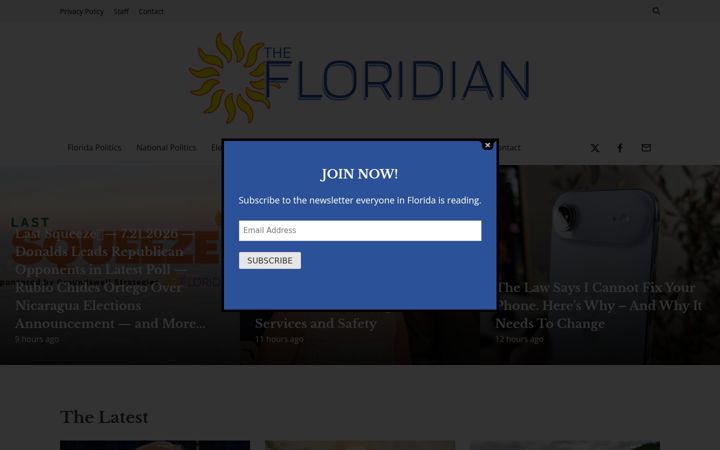 Screenshot van floridianpress.com