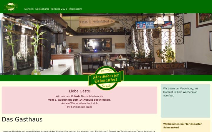 Screenshot of floridsdorfer-schmankerl.at