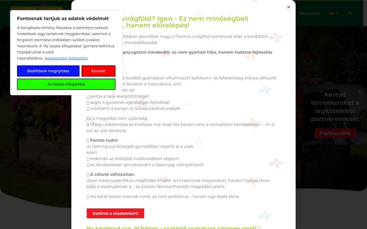 Screenshot of florimo.hu
