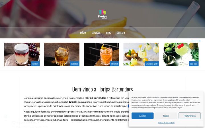 Screenshot of floripabartenders.com.br