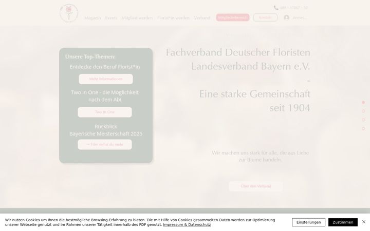 Screenshot of floristenverband.bayern
