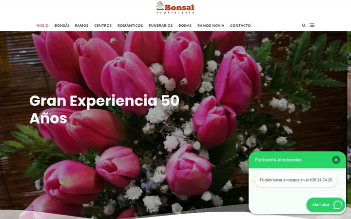 Screenshot of floristeria-alcobendas.com