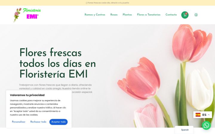 Captura de pantalla de floristeriabarcelona.es