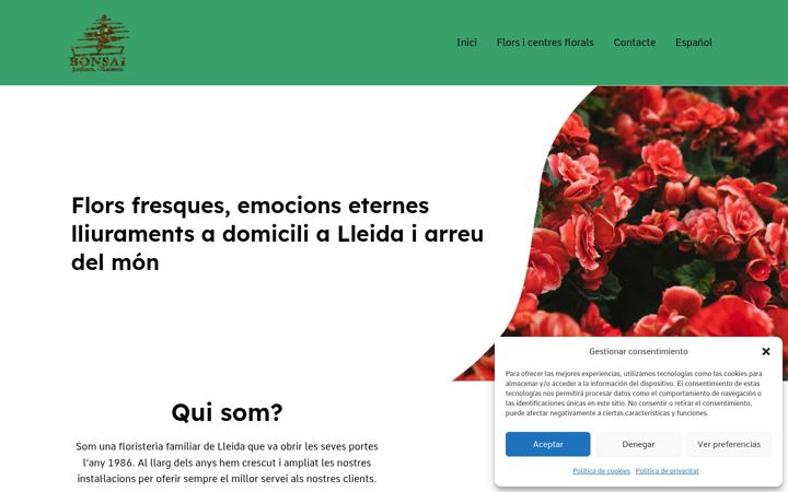 Captura de pantalla de floristeriabonsai.es